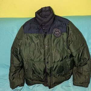 Tommy Hilfiger reversible Winter Coat Medium green and blue and solid blue other
